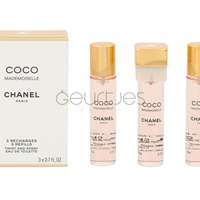 Chanel Coco Mademoiselle Giftset - 60.0 ml. - 3x Edt Spray Refill 20Ml - Twist and Spray - Purse Spray